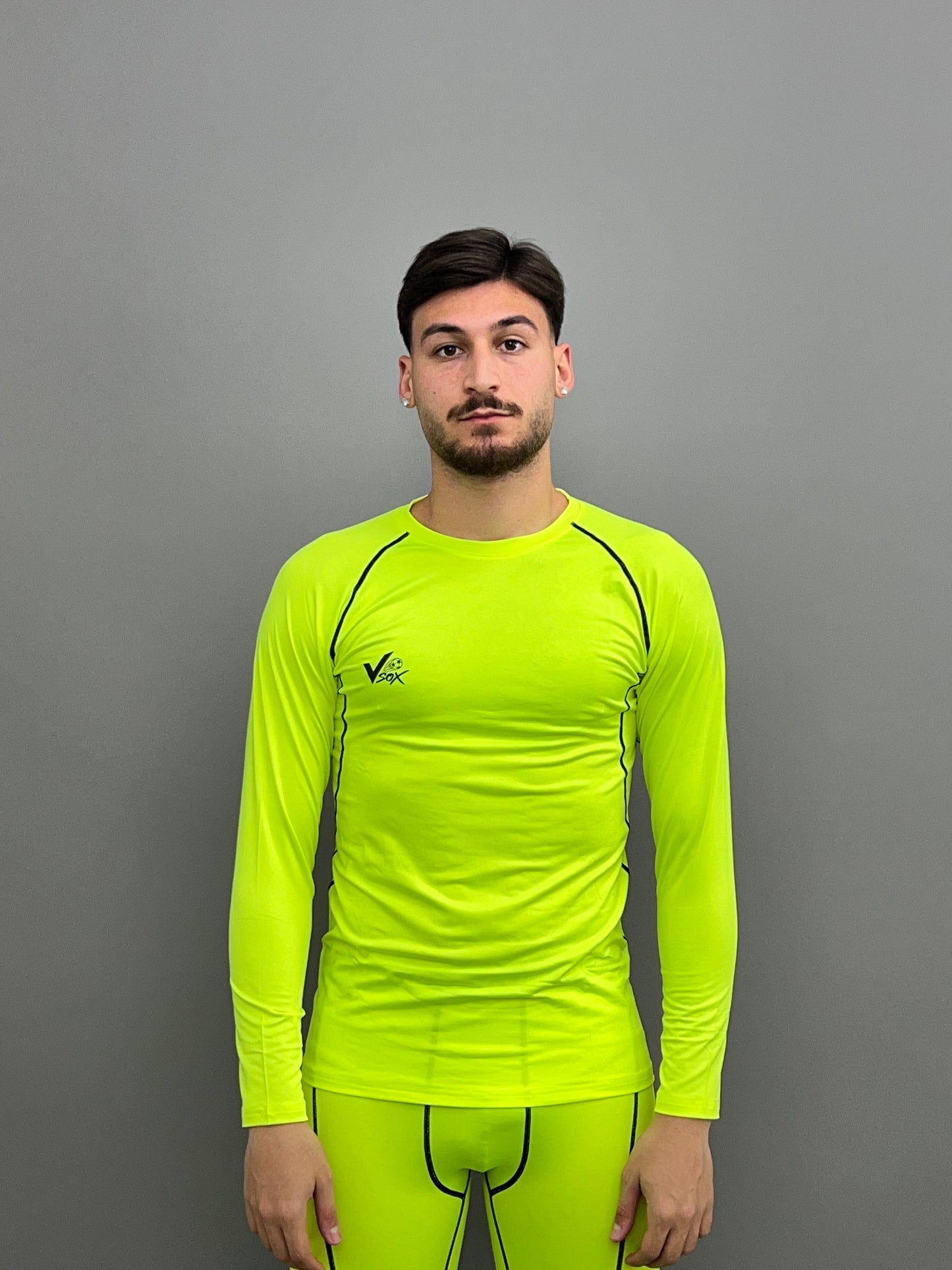 MAGLIA TERMICA MANICA LUNGA GIALLO FLUO