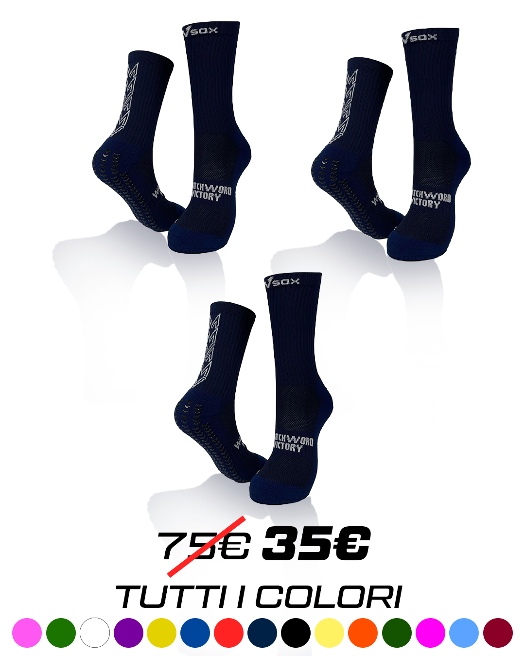 KIT 3 PAIA CALZE VSOX "VICTORY"