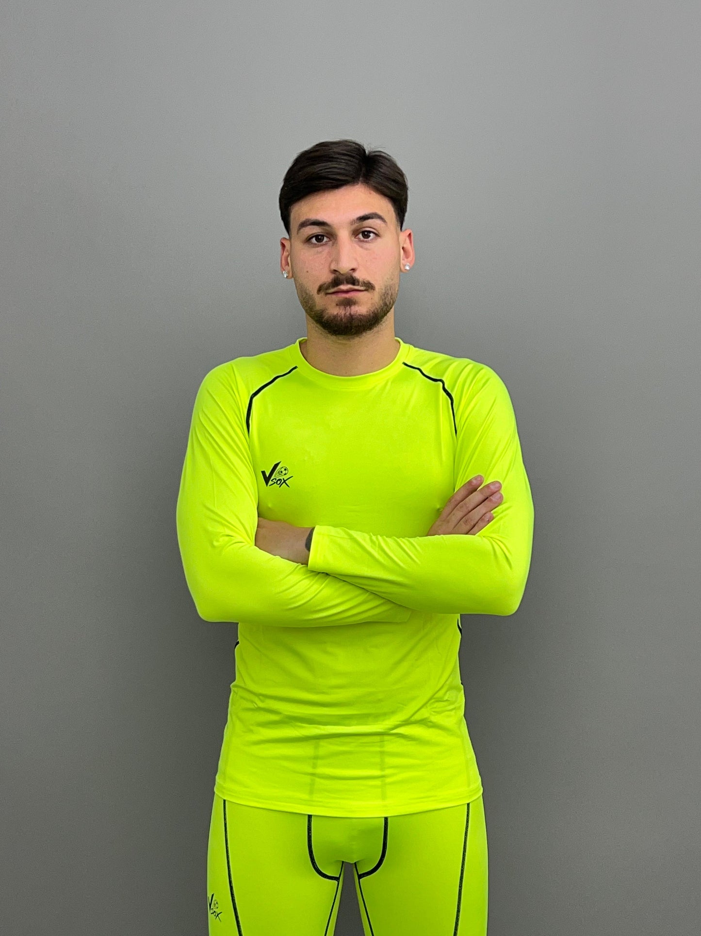 MAGLIA TERMICA MANICA LUNGA GIALLO FLUO