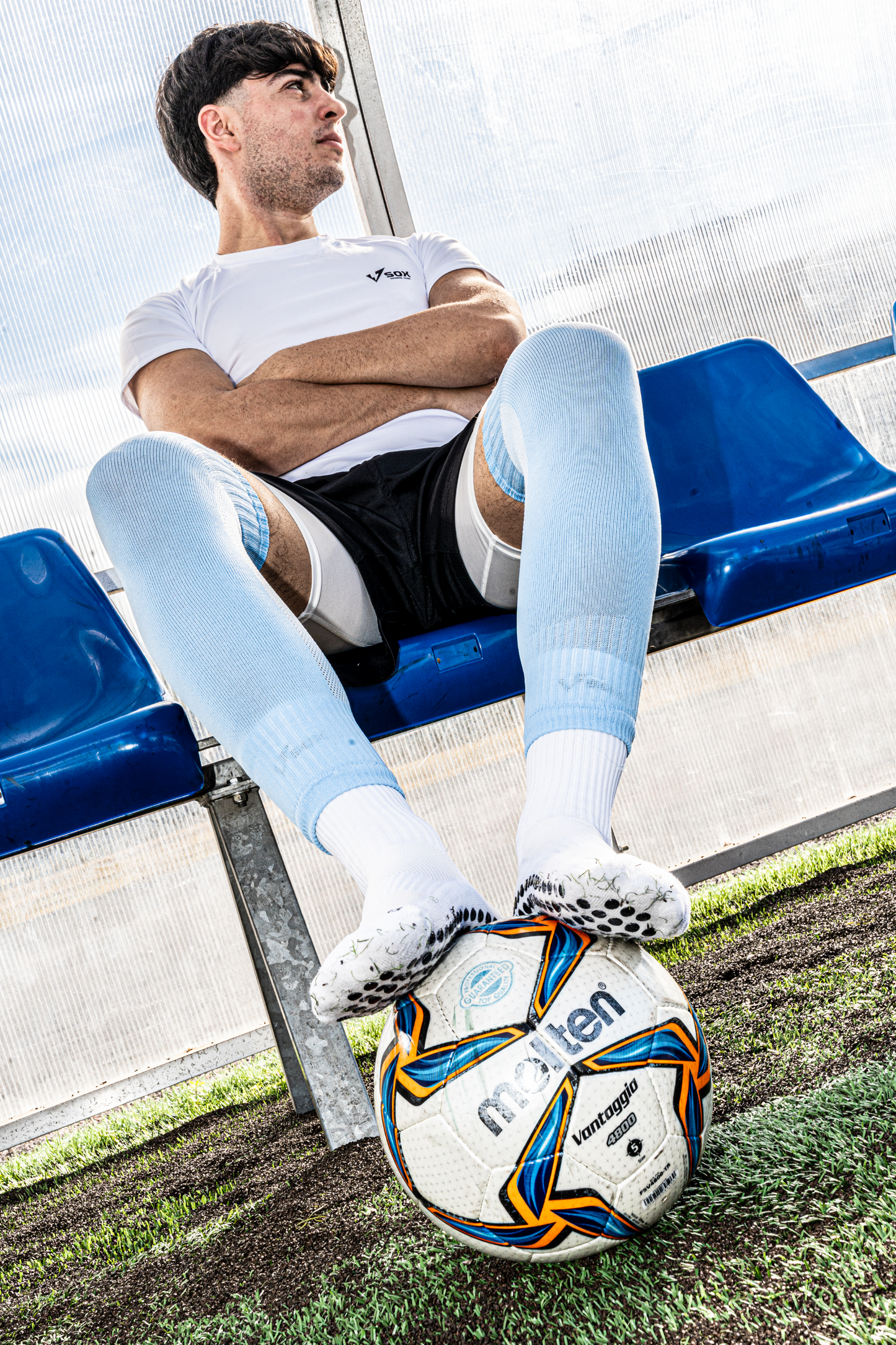 CALZE TUBOLARI AZZURRE