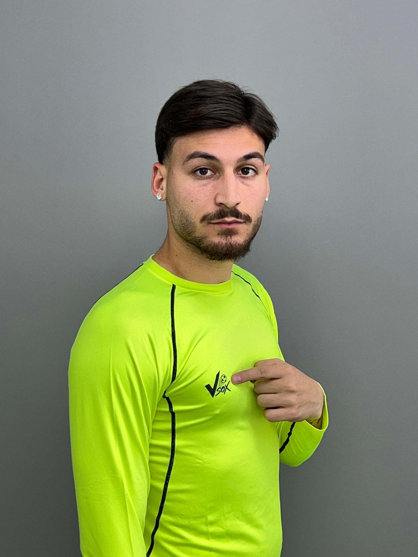 MAGLIA TERMICA MANICA LUNGA GIALLO FLUO