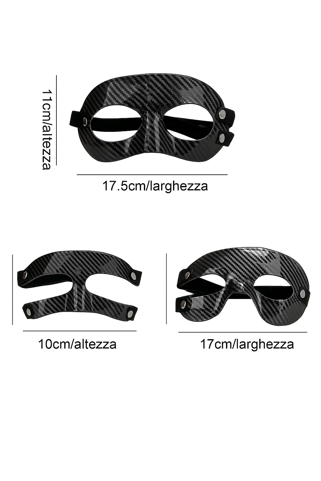 MASCHERA PROTTETIVA IN FIBRA DI CARBONIO