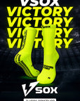 VSOX “VICTORY” FLUORESCENT YELLOW GRIP SOCKS