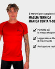 RED SHORT SLEEVE THERMAL SHIRT