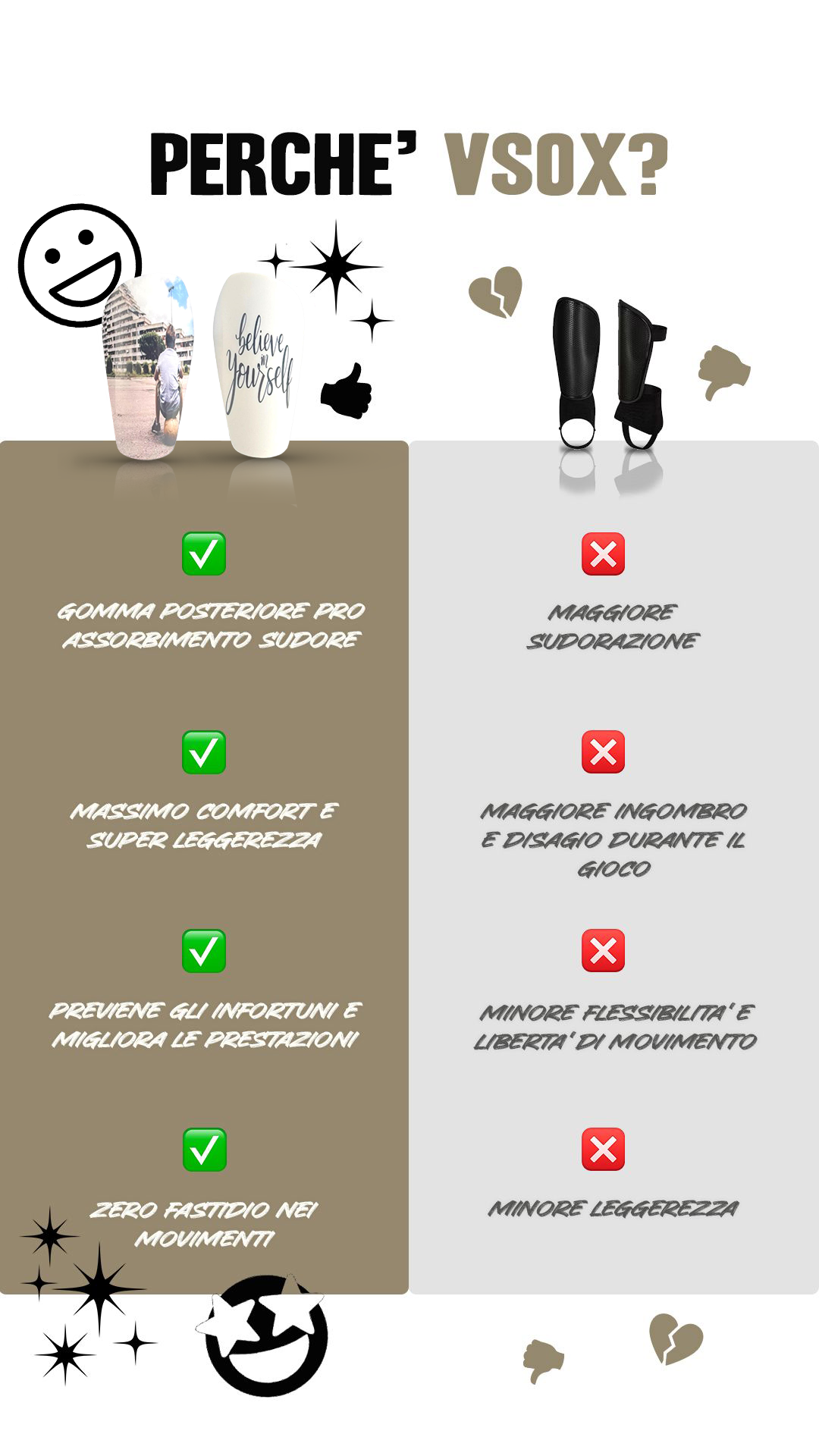 PARASTINCHI MODELLO PRO SLIM ''BELIEVE IN YOURSELF''