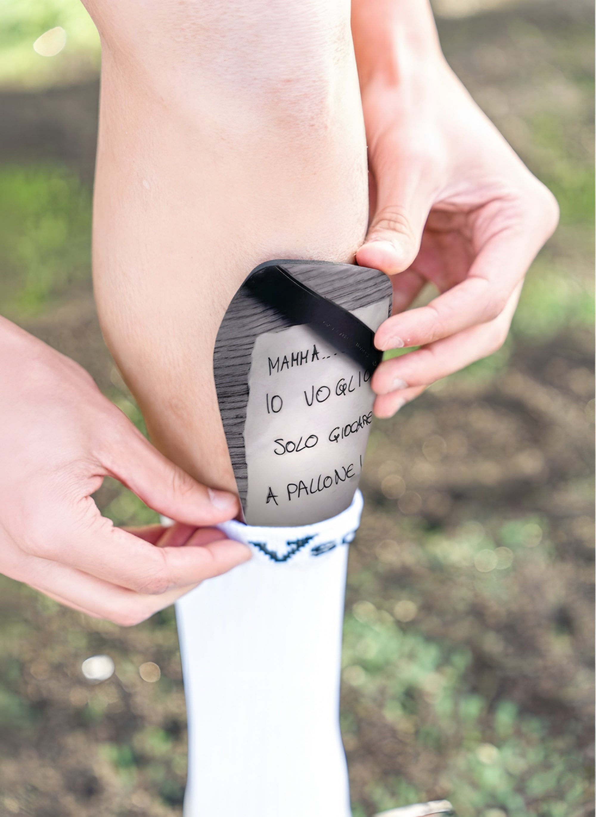 SHIN GUARDS MODEL PRO SLIM XS ''MOM I JUST WANT TO PLAY BALL''