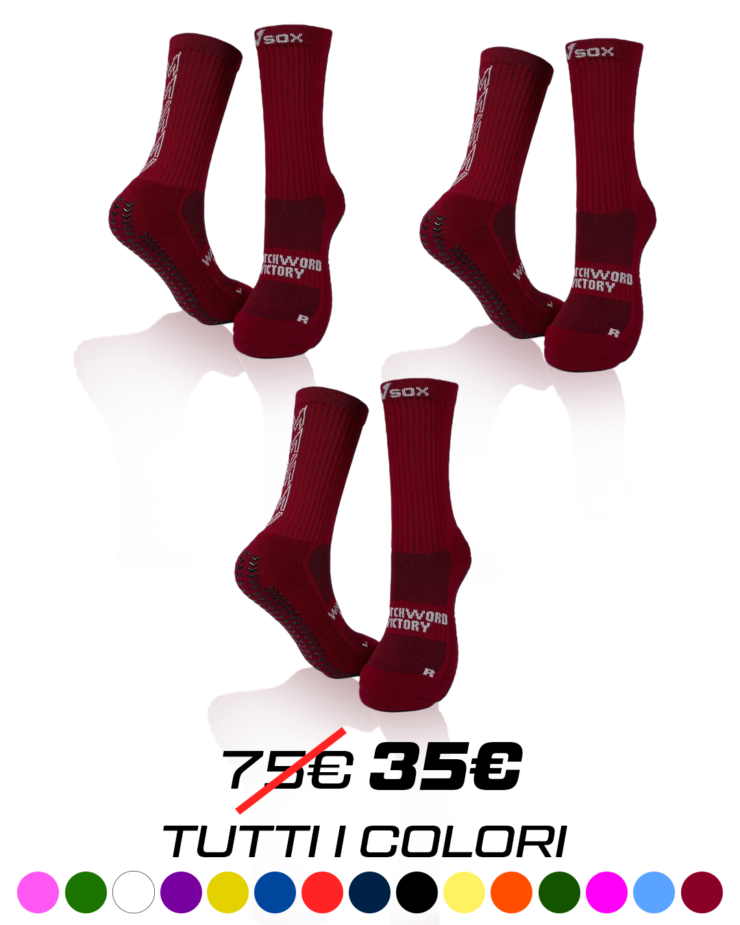 KIT 3 PAIA CALZE VSOX "VICTORY"