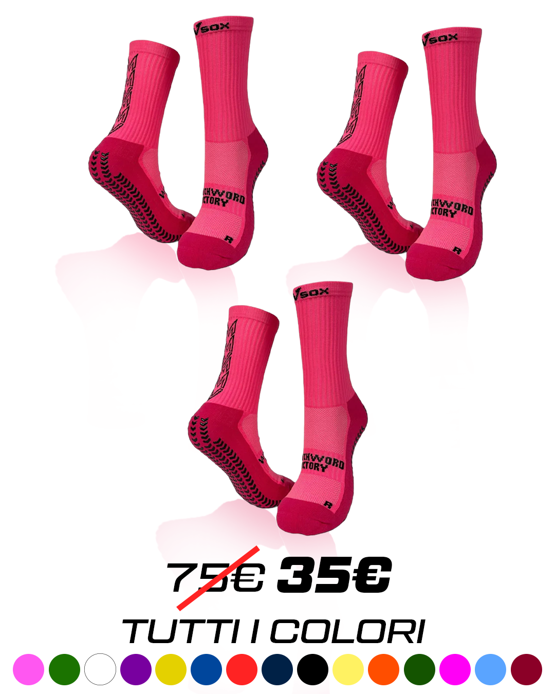 KIT 3 PAIA CALZE VSOX "VICTORY"