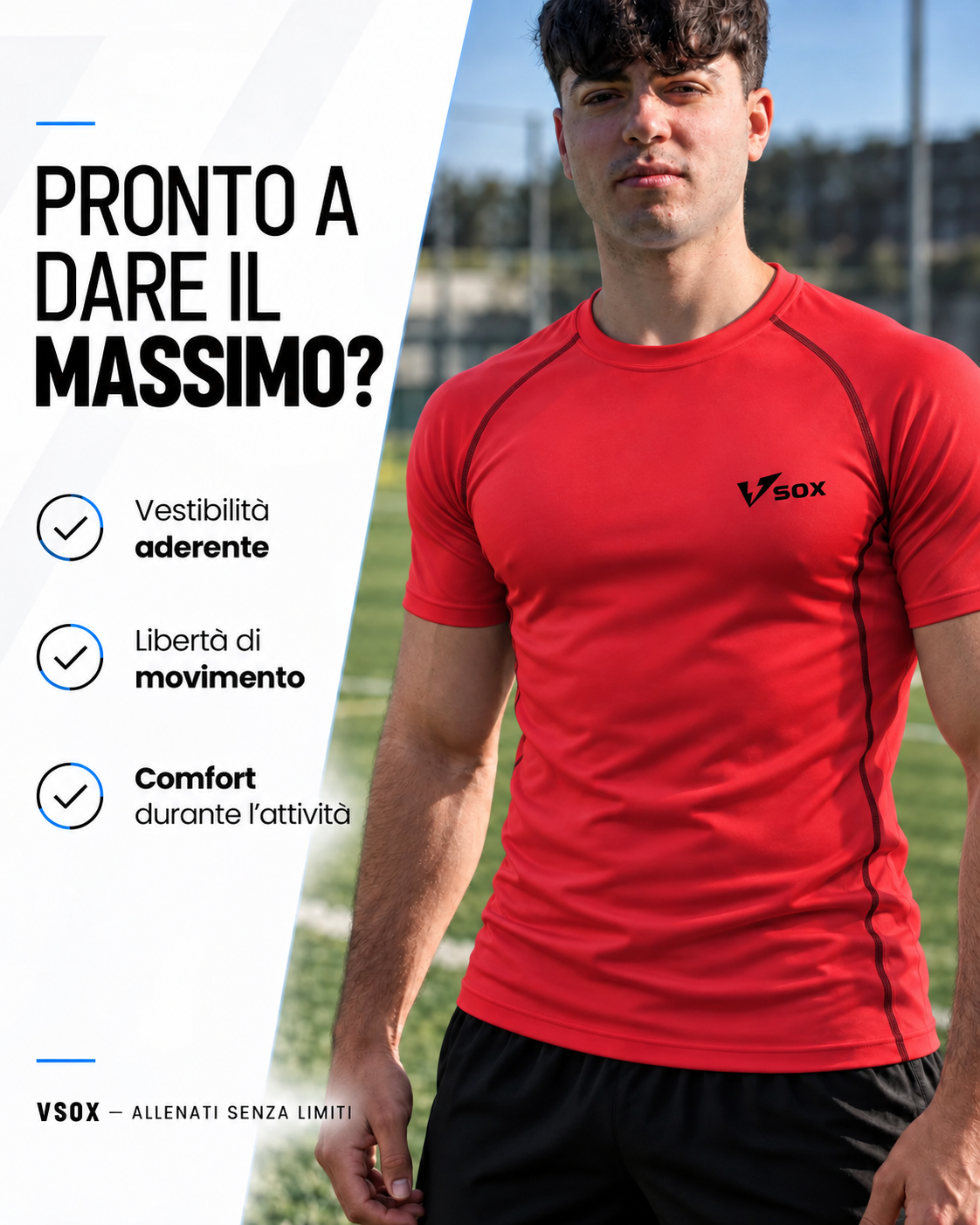 MAGLIA TERMICA MANICA CORTA ROSSA