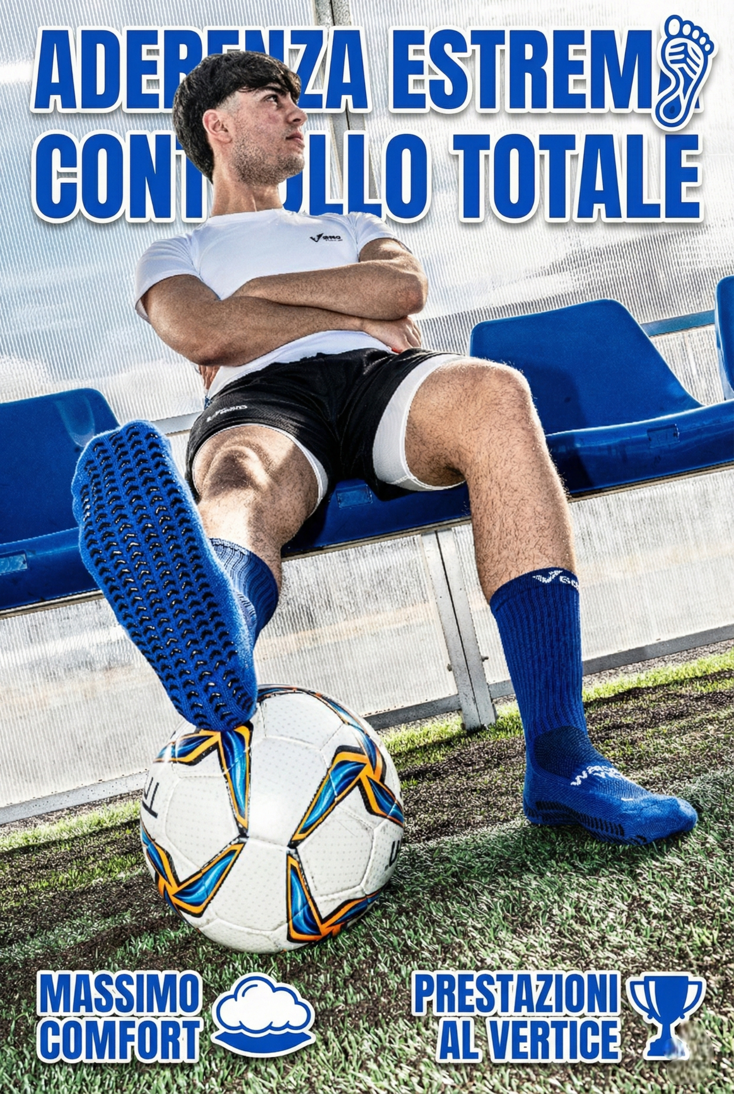 CALZE GRIP VSOX “VICTORY” BLU CHIARO