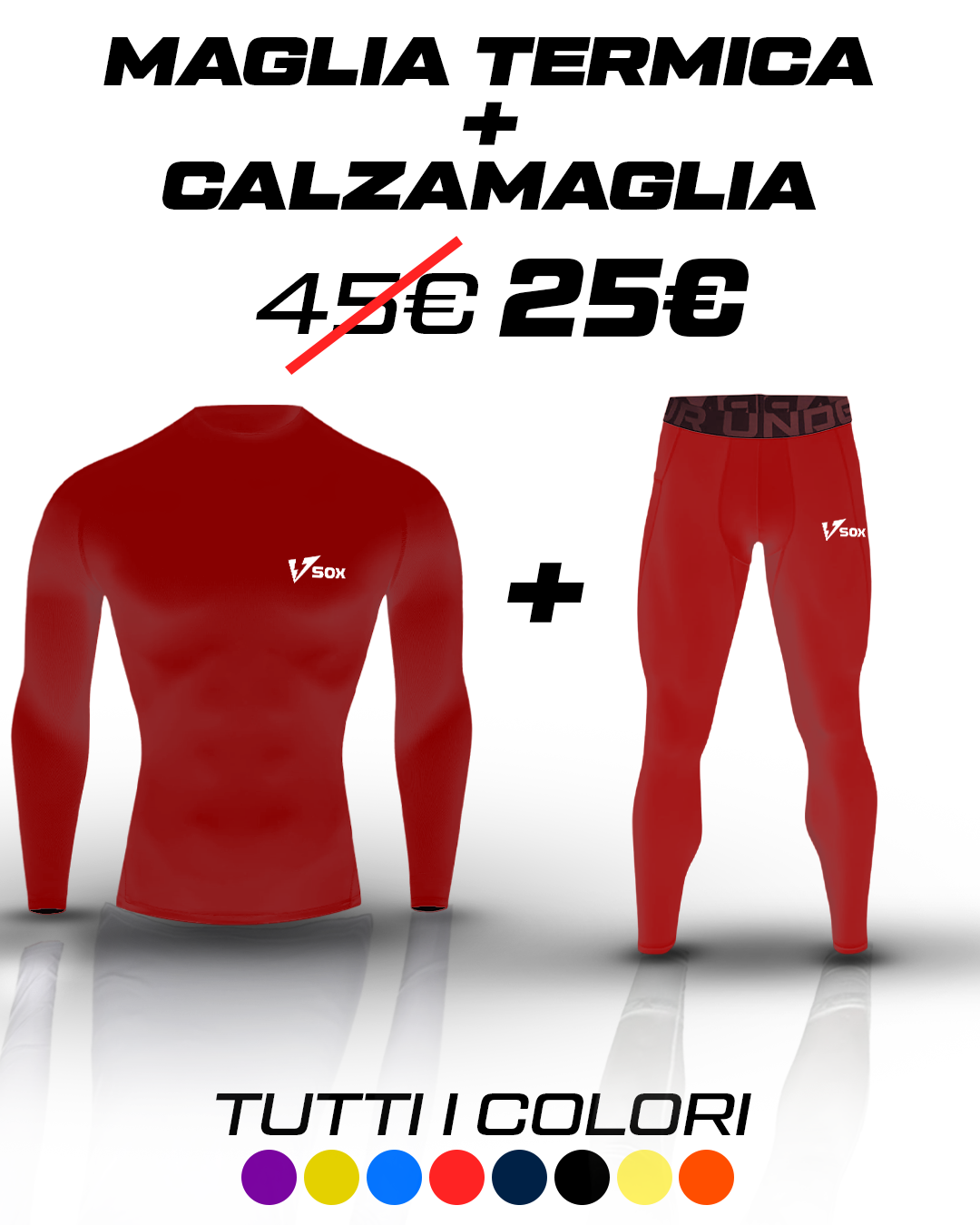 KIT MAGLIA TERMICA MANICHE LUNGHE + CALZAMAGLIA