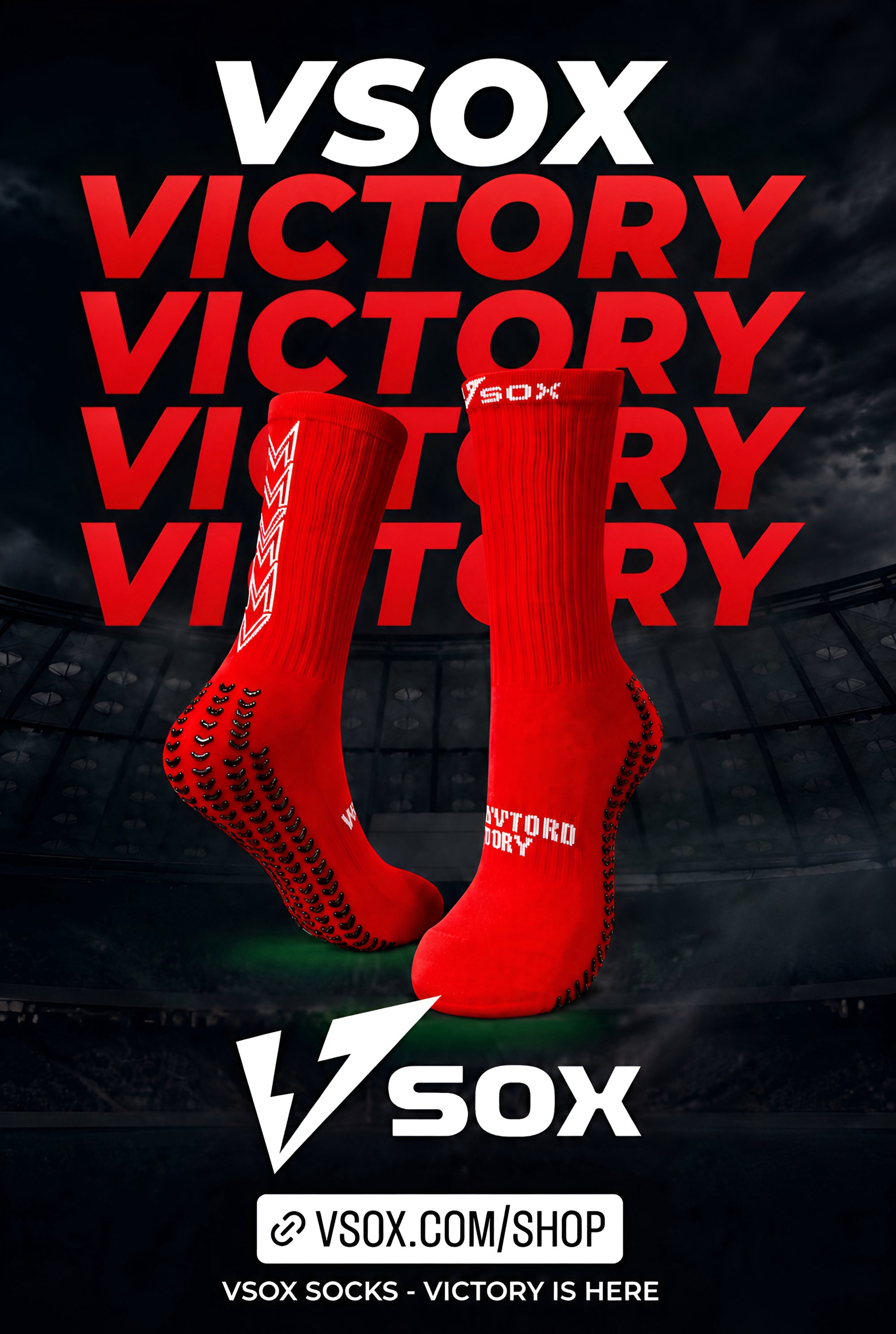 GRIP VSOX “VICTORY” RED SOCKS