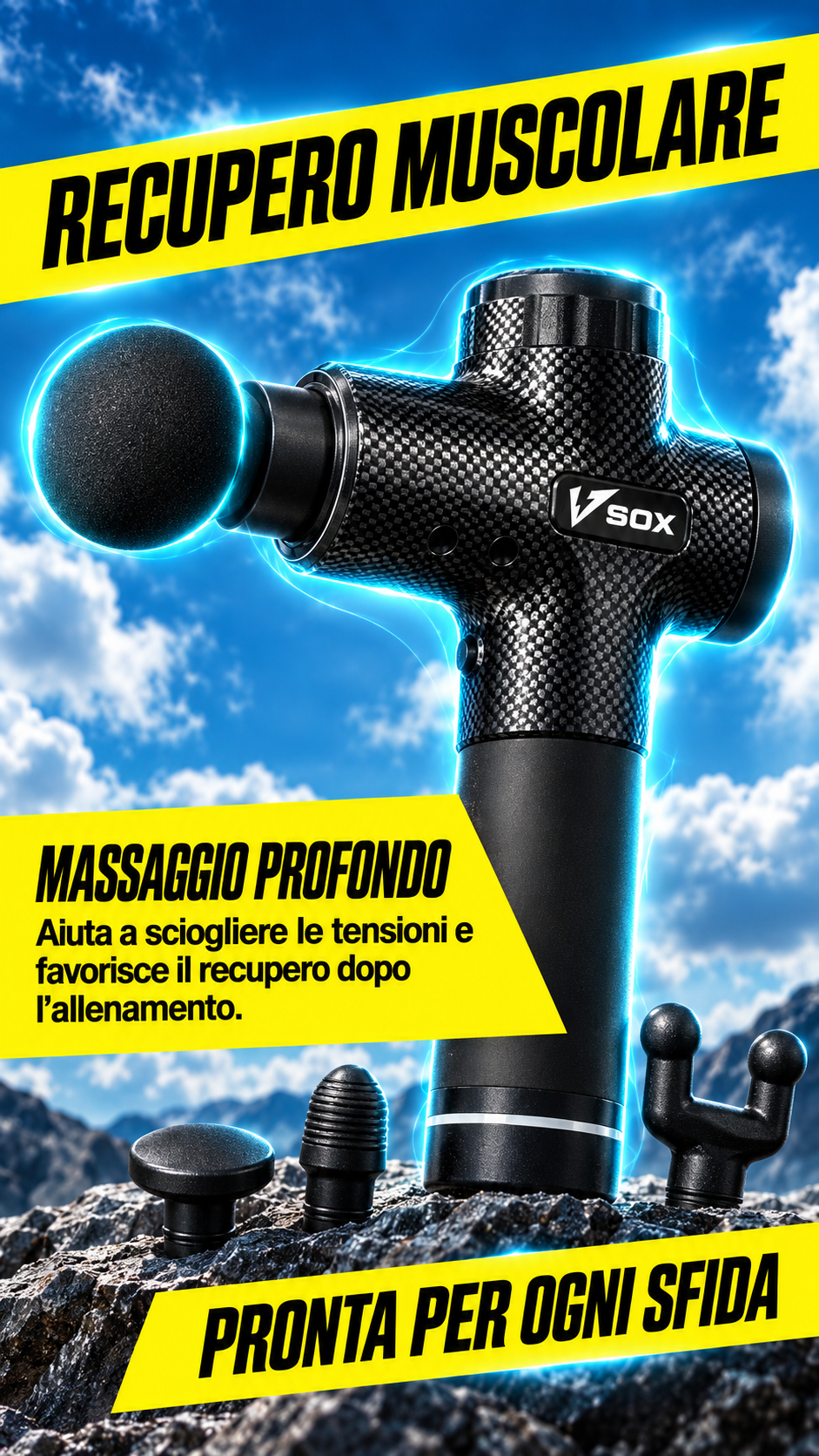 PISTOLA MASSAGGIATRICE CARBON 3.0