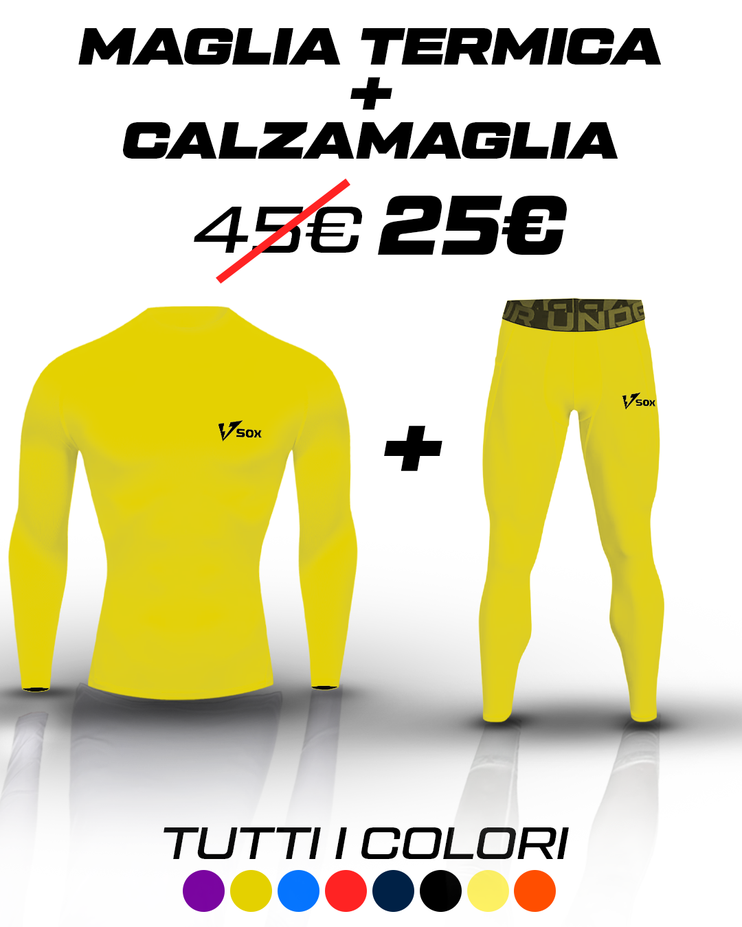 KIT MAGLIA TERMICA MANICHE LUNGHE + CALZAMAGLIA
