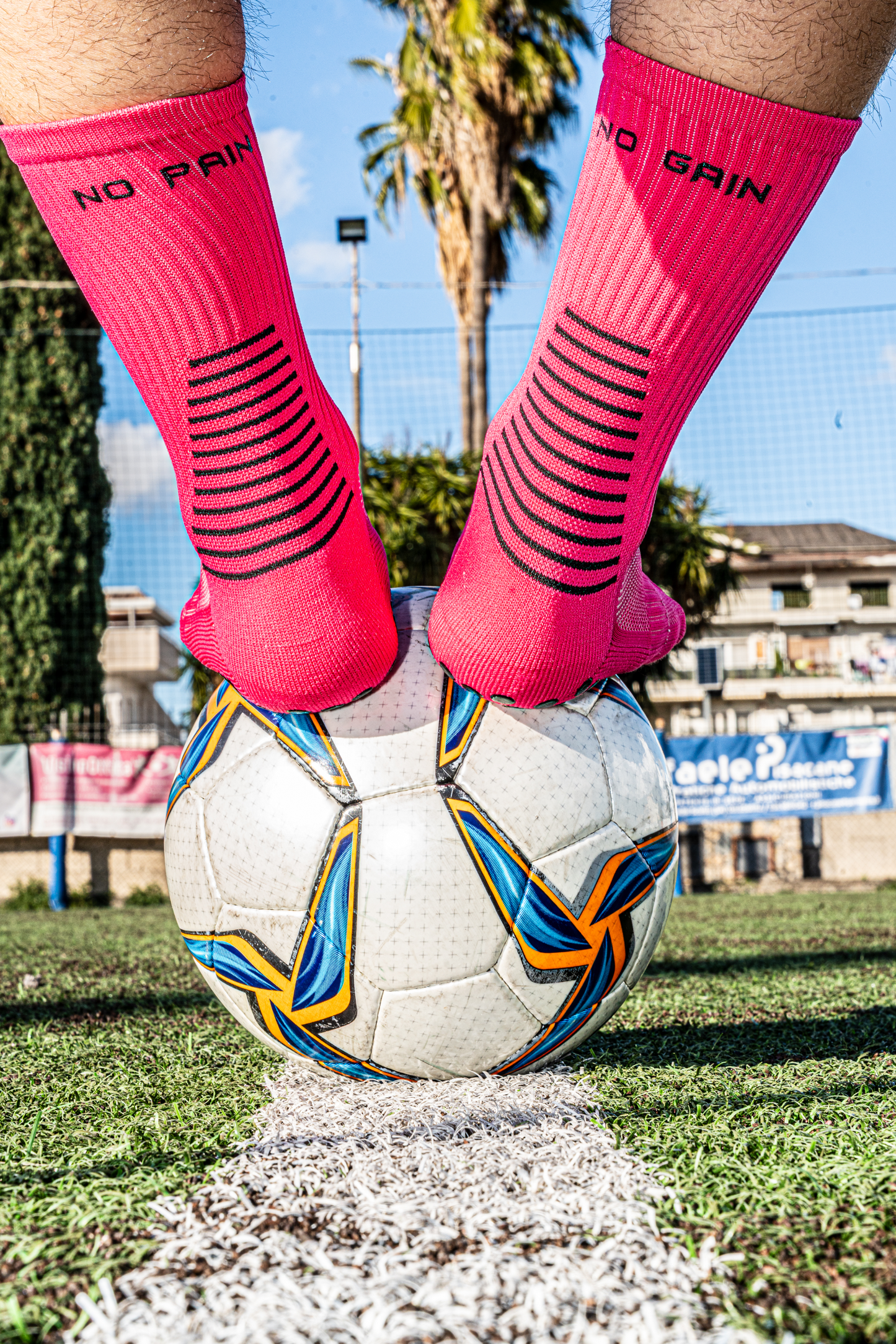 CALZE GRIP VSOX “ NO PAIN NO GAIN” ROSA