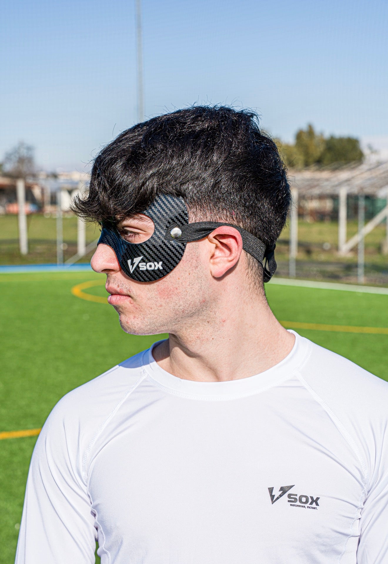 MASCHERA PROTTETIVA IN FIBRA DI CARBONIO