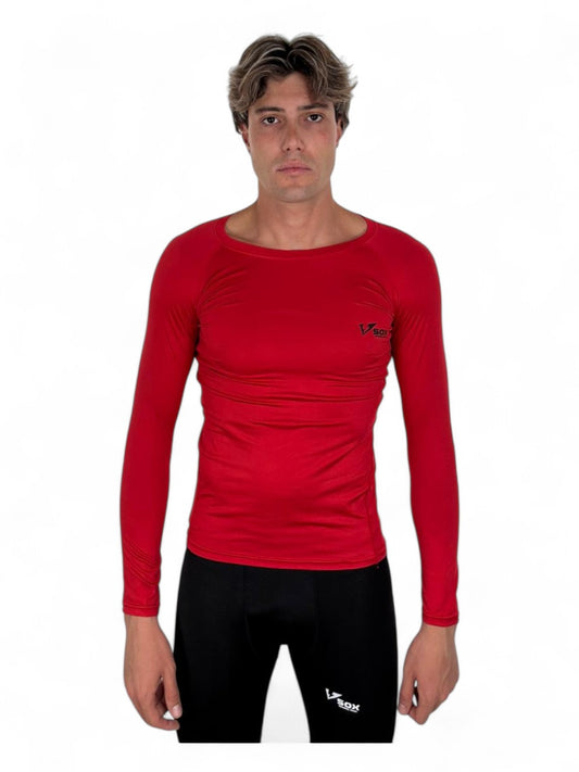 RED LONG SLEEVE THERMAL SHIRT