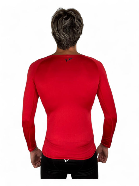 RED LONG SLEEVE THERMAL SHIRT