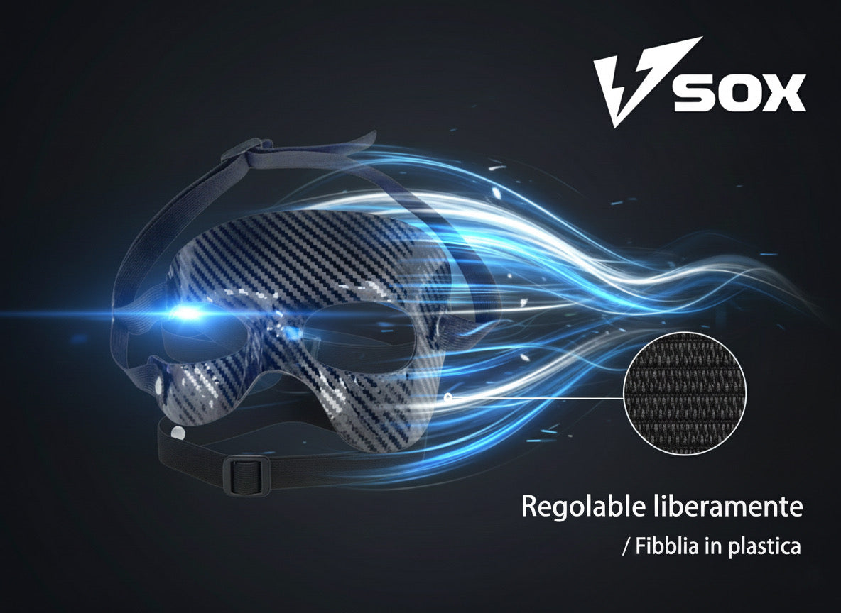 MASCHERA PROTTETIVA IN FIBRA DI CARBONIO