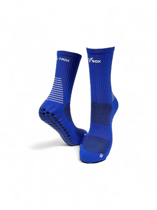 VSOX GRIP SOCKS “NO PAIN NO GAIN” LIGHT BLUE