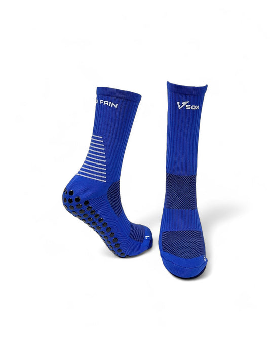 VSOX GRIP SOCKS “NO PAIN NO GAIN” LIGHT BLUE