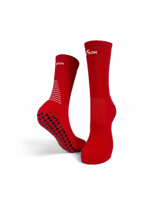 VSOX “NO PAIN NO GAIN” RED GRIP SOCKS
