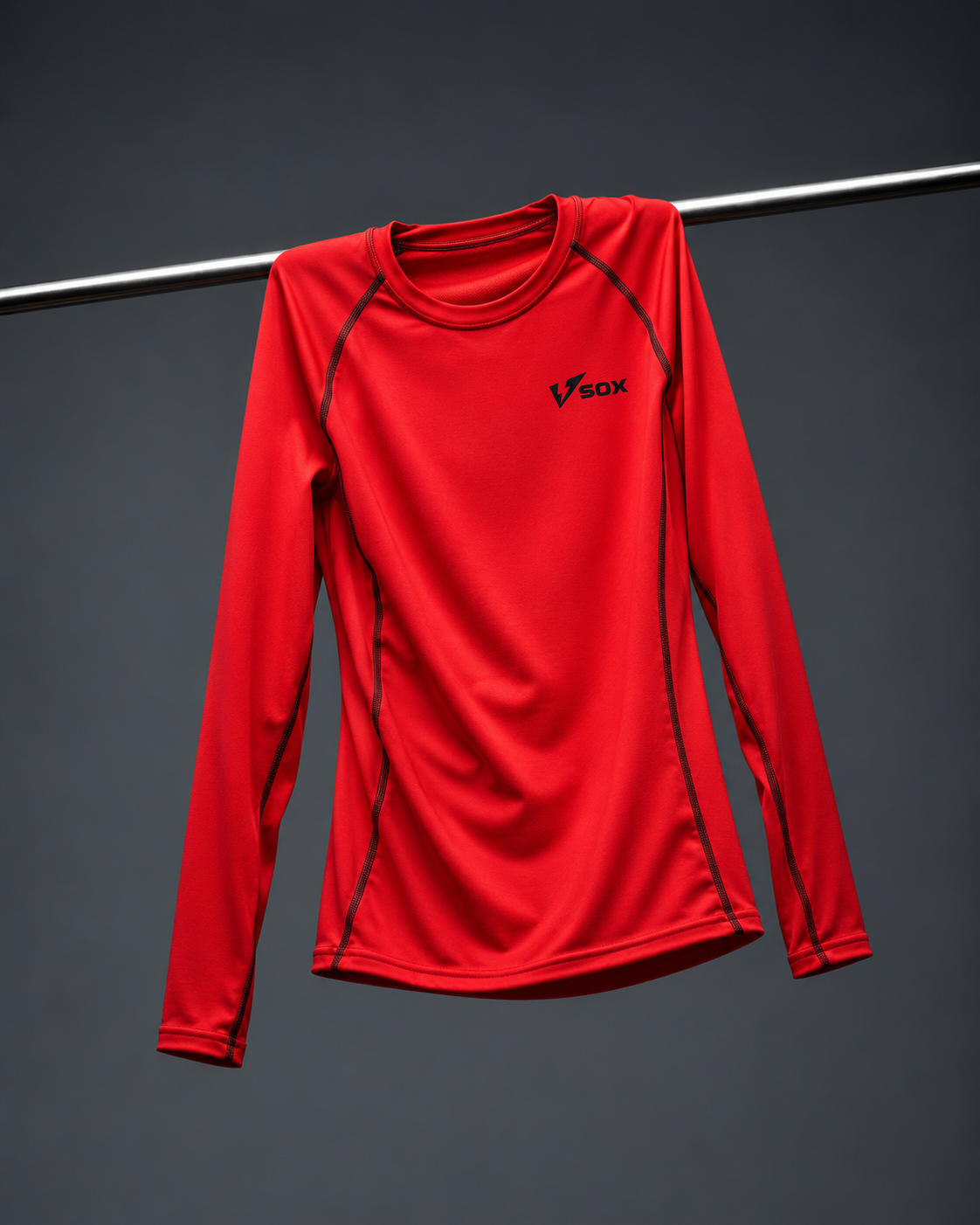 MAGLIA TERMICA MANICA LUNGA ROSSA