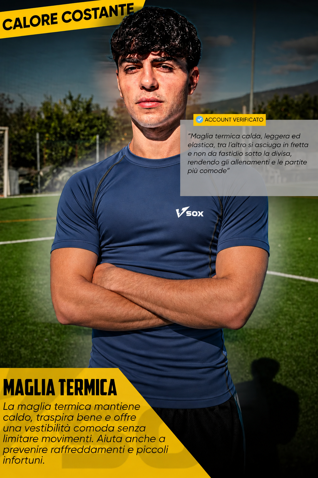 MAGLIA TERMICA MANICA CORTA BLU SCURO