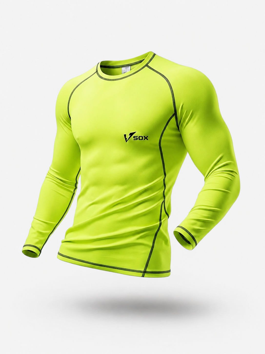 MAGLIA TERMICA MANICA LUNGA GIALLO FLUO
