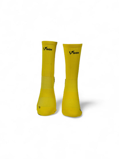 VSOX “NO PAIN NO GAIN” YELLOW GRIP SOCKS