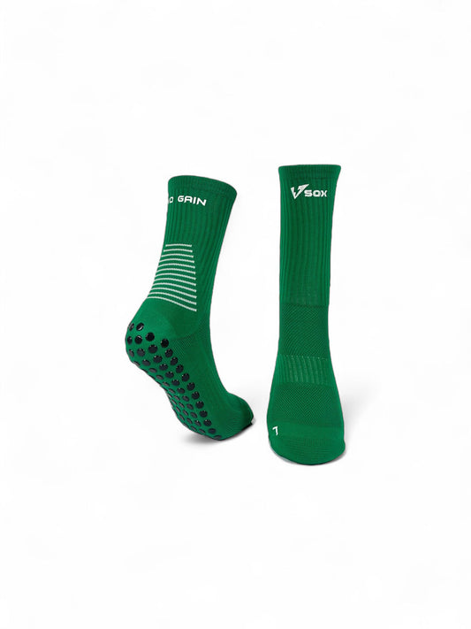 VSOX “NO PAIN NO GAIN” GRIP SOCKS GREEN
