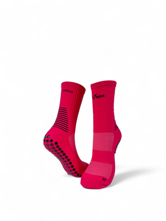 GRIP SOCKS VSOX “NO PAIN NO GAIN” PINK