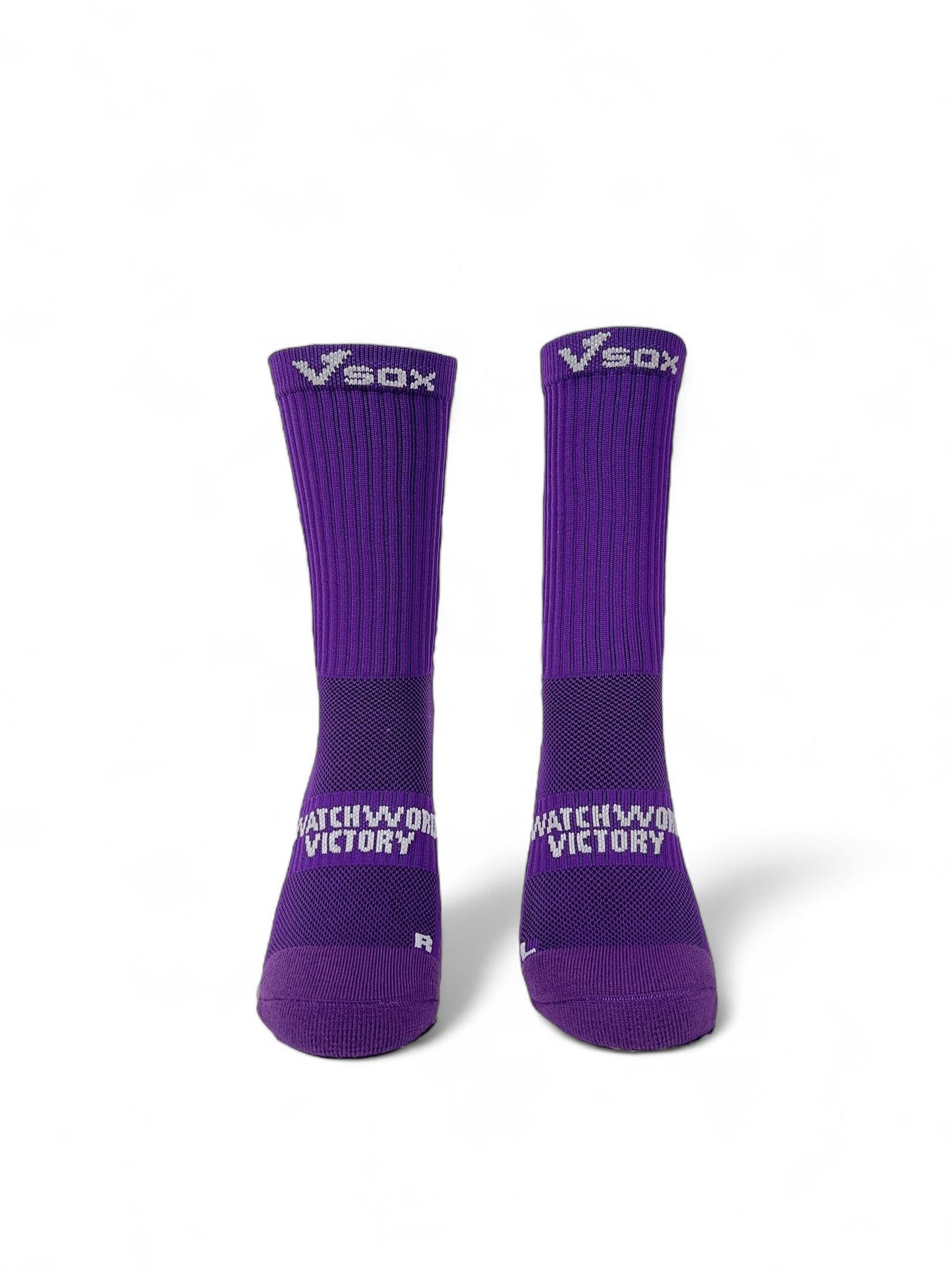 VSOX “VICTORY” PURPLE GRIP SOCKS