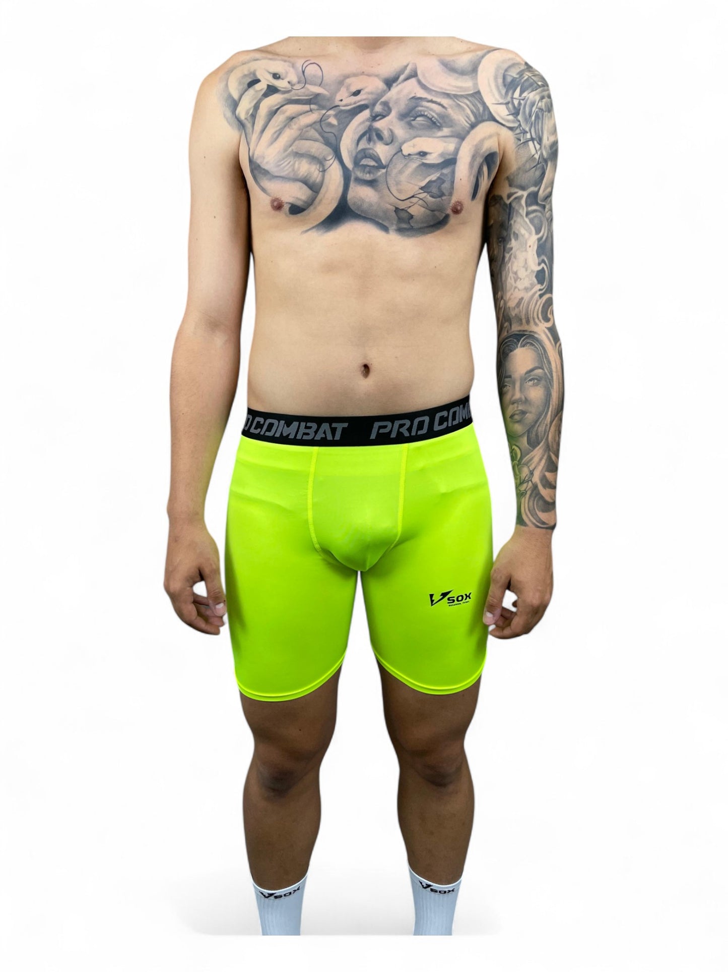 FLUORESCENT YELLOW LEG WARMERS