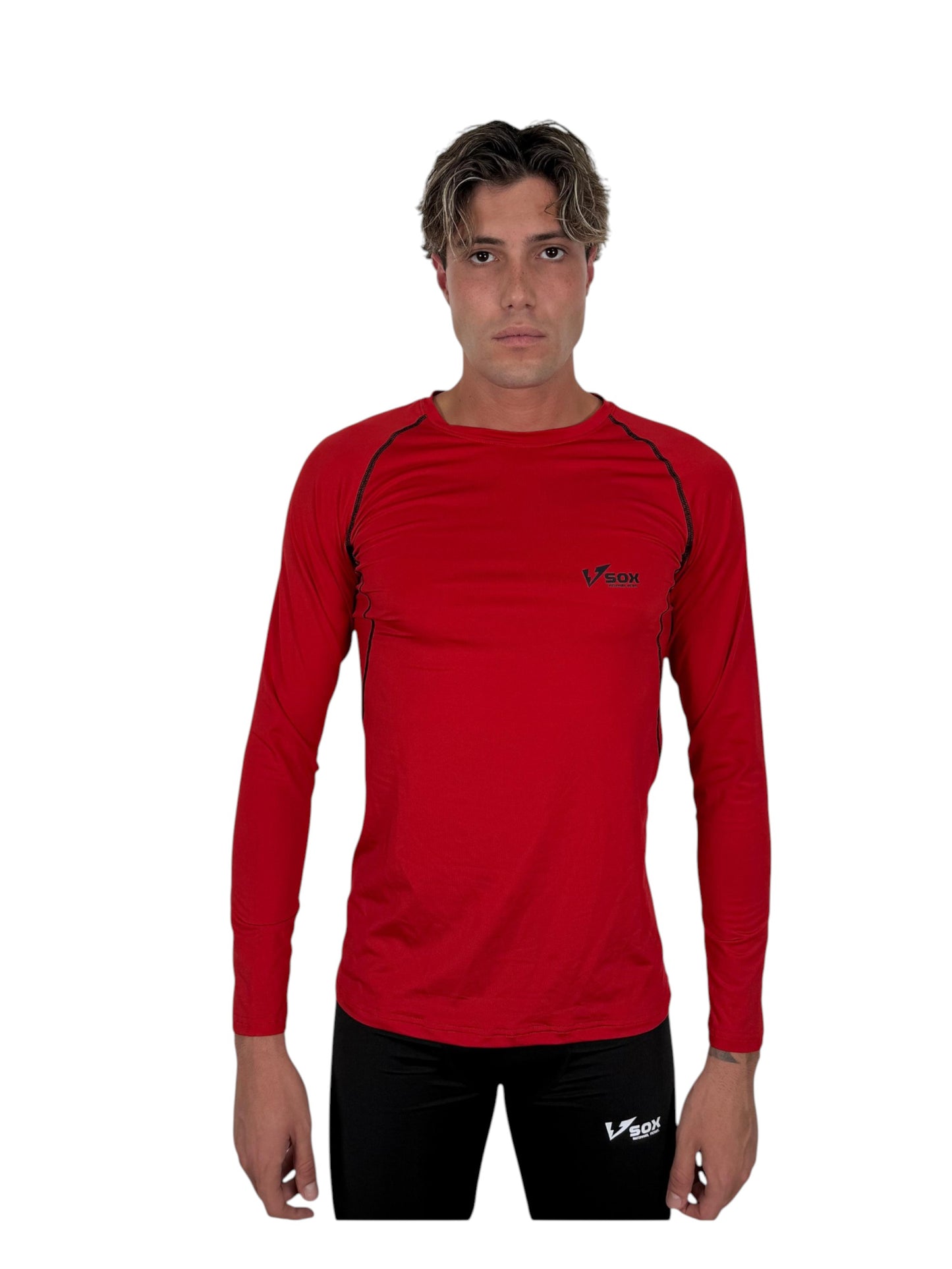 MAGLIA TERMICA MANICA LUNGA ROSSA