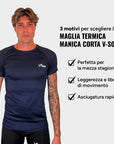 MAGLIA TERMICA MANICA CORTA BLU SCURO