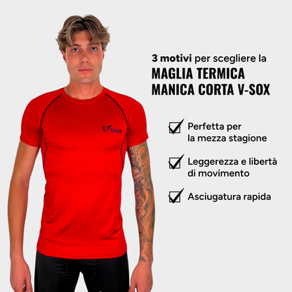 MAGLIA TERMICA MANICA CORTA ROSSA