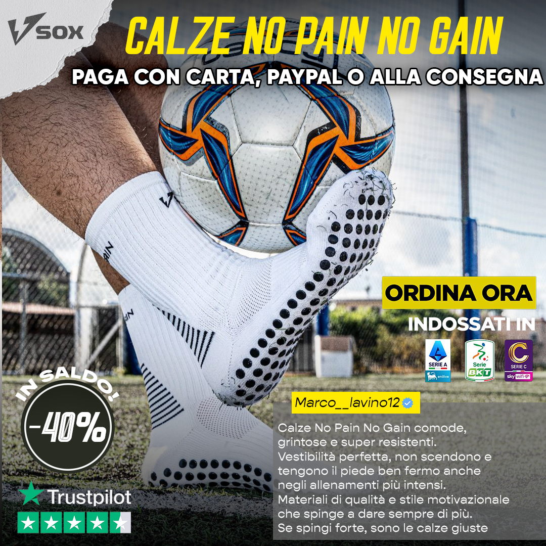 CALZE GRIP VSOX“ NO PAIN NO GAIN” GIALLE
