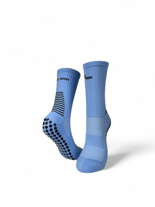 VSOX “NO PAIN NO GAIN” GRIP SOCKS BLUE