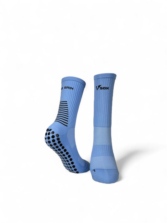 VSOX “NO PAIN NO GAIN” GRIP SOCKS BLUE