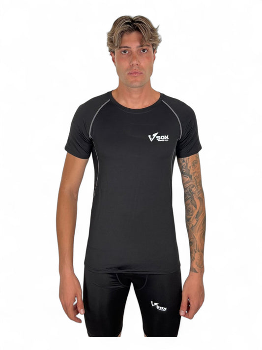 BLACK SHORT SLEEVE THERMAL SHIRT