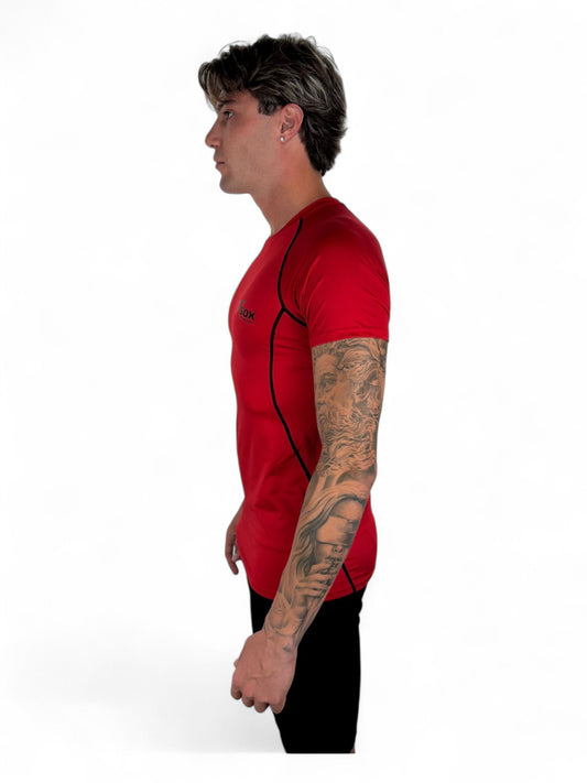RED SHORT SLEEVE THERMAL SHIRT