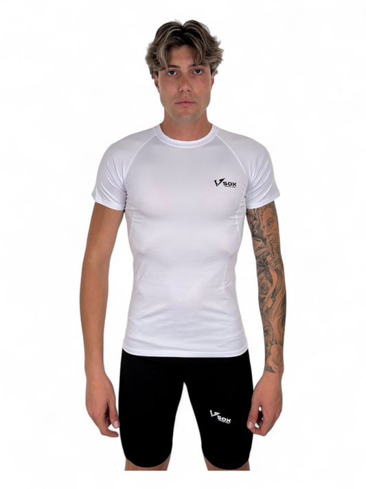 WHITE SHORT SLEEVE THERMAL SHIRT
