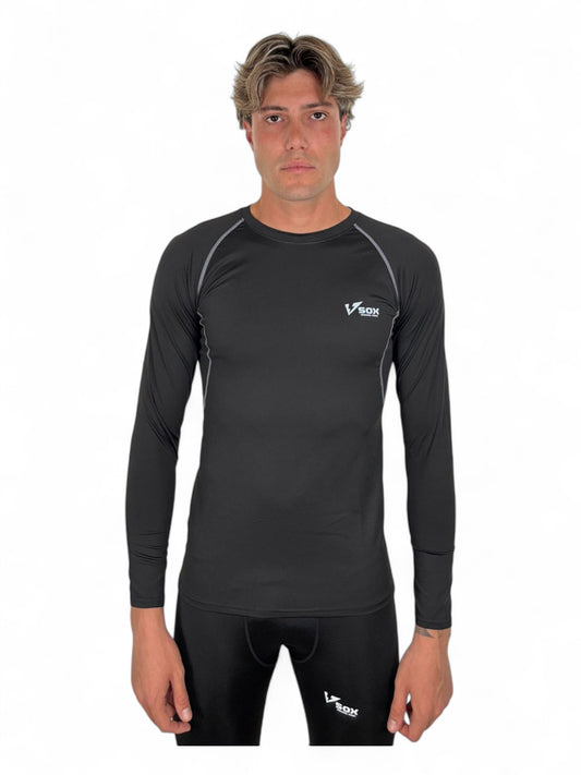 BLACK LONG SLEEVE THERMAL SHIRT