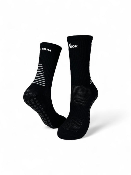 VSOX “NO PAIN NO GAIN” GRIP SOCKS BLACK