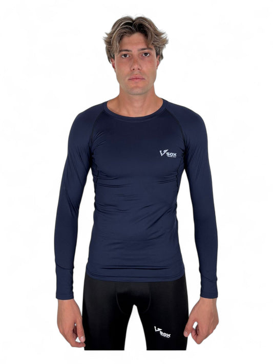 DARK BLUE LONG SLEEVE THERMAL SHIRT