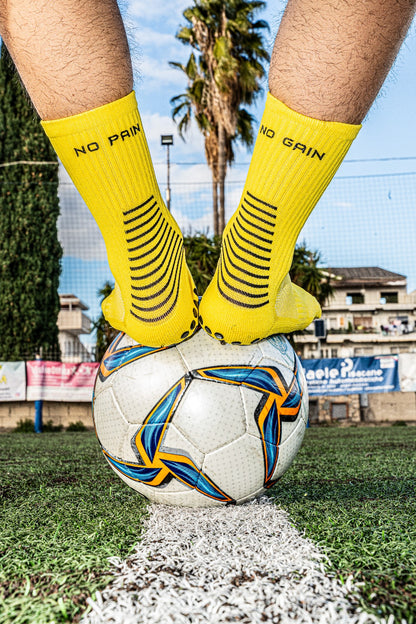 CALZE GRIP VSOX“ NO PAIN NO GAIN” GIALLE