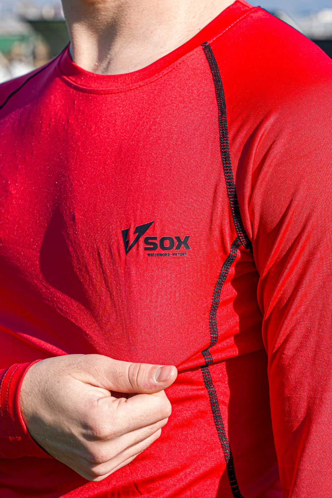 MAGLIA TERMICA MANICA LUNGA ROSSA