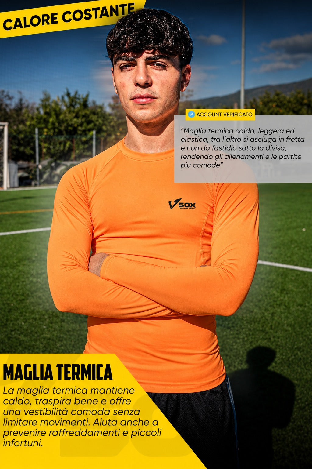 MAGLIA TERMICA MANICA LUNGA ARANCIONE