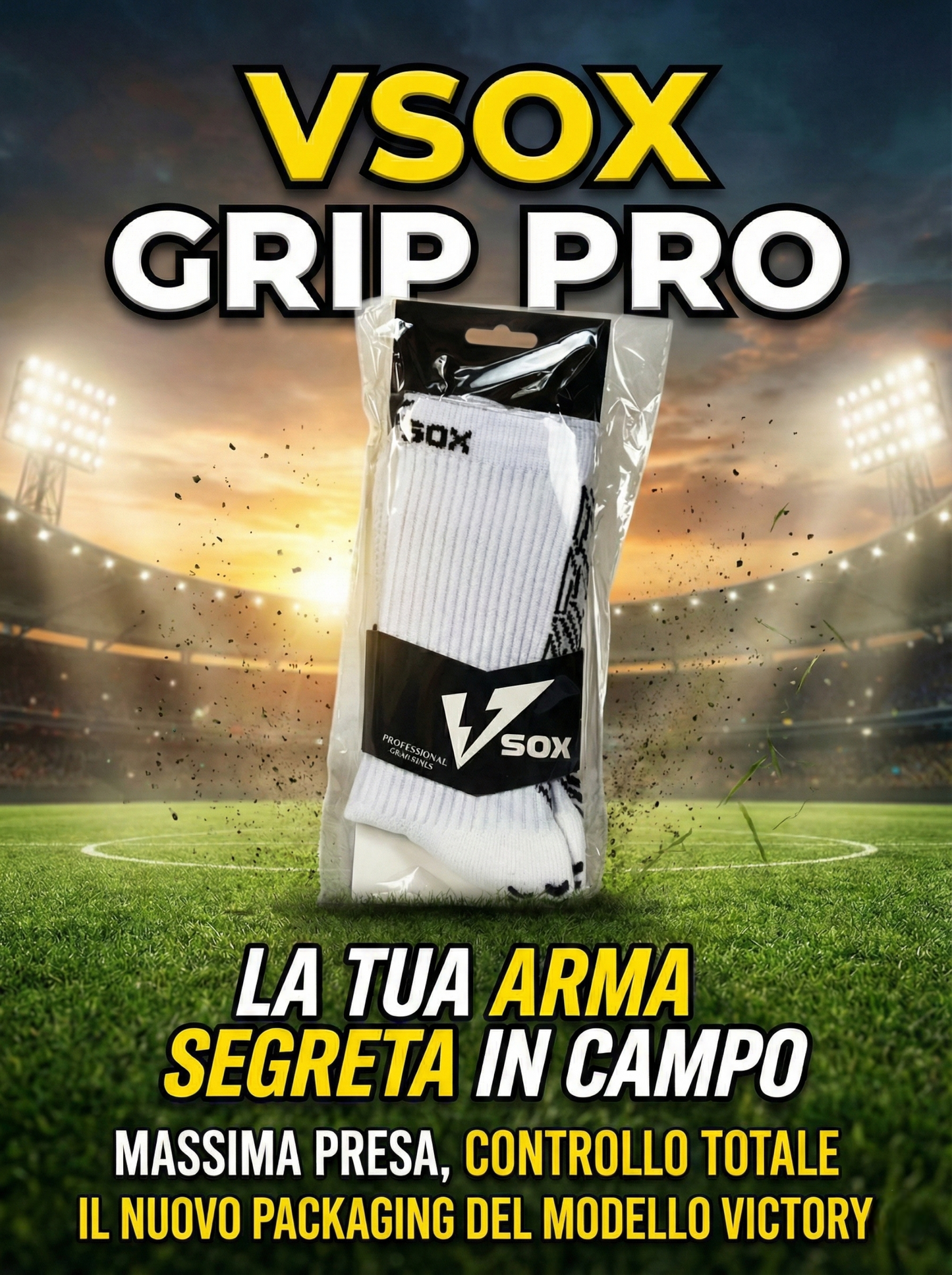 CALZE GRIP VSOX “VICTORY” BIANCHE